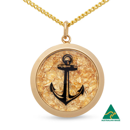 Anchor Gold Leaf Pendant