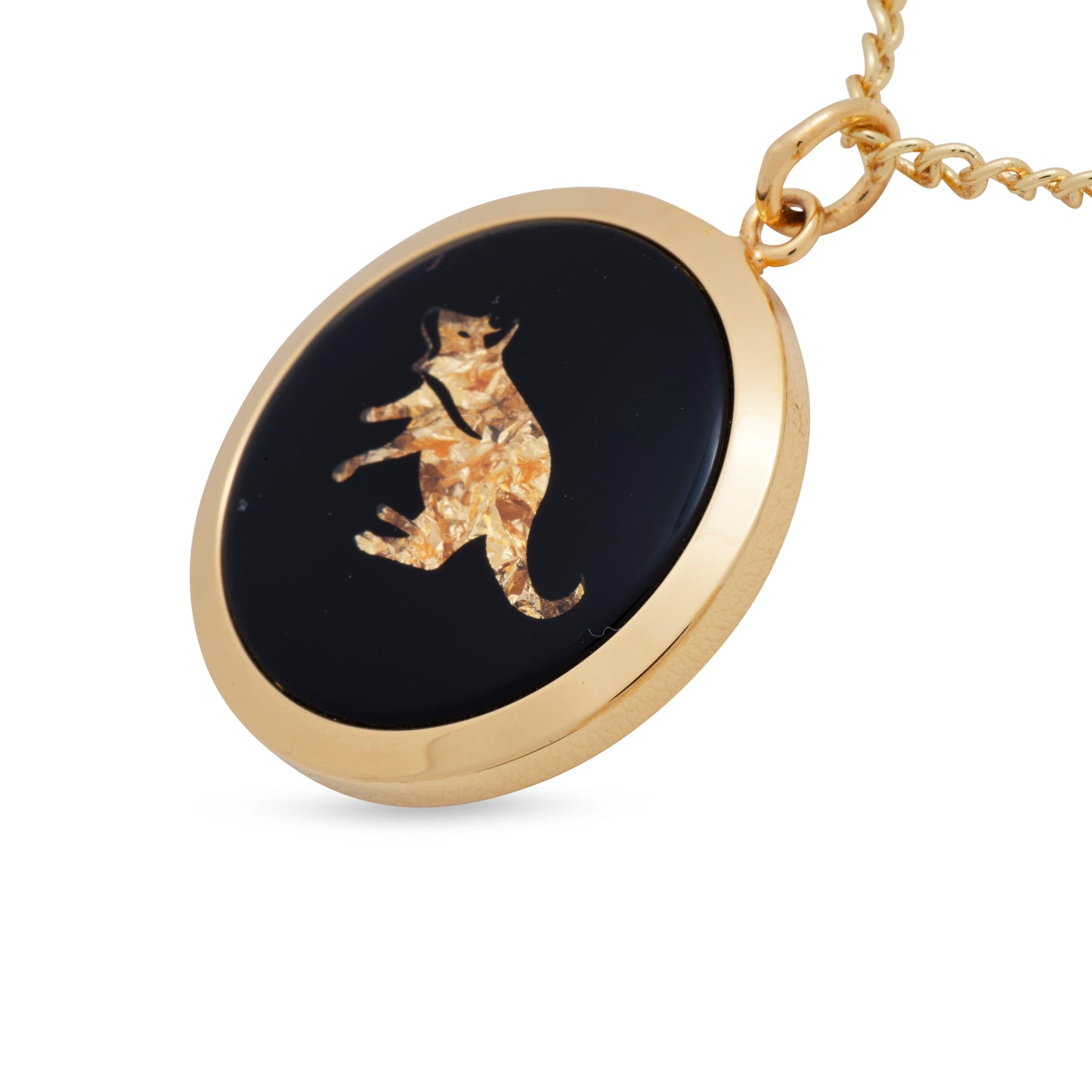 Tasmanian Devil Gold Leaf Pendant