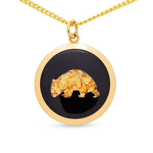 Gold Pendant Wombat