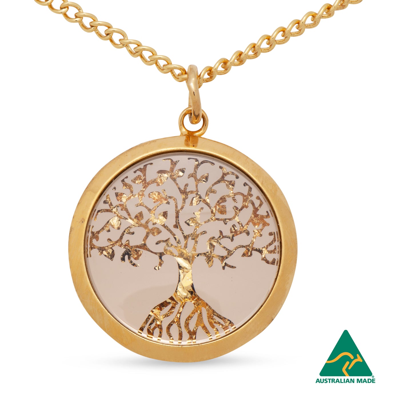 Tree of Life Gold Leaf Pendant