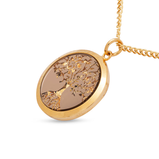 Tree of Life Gold Leaf Pendant