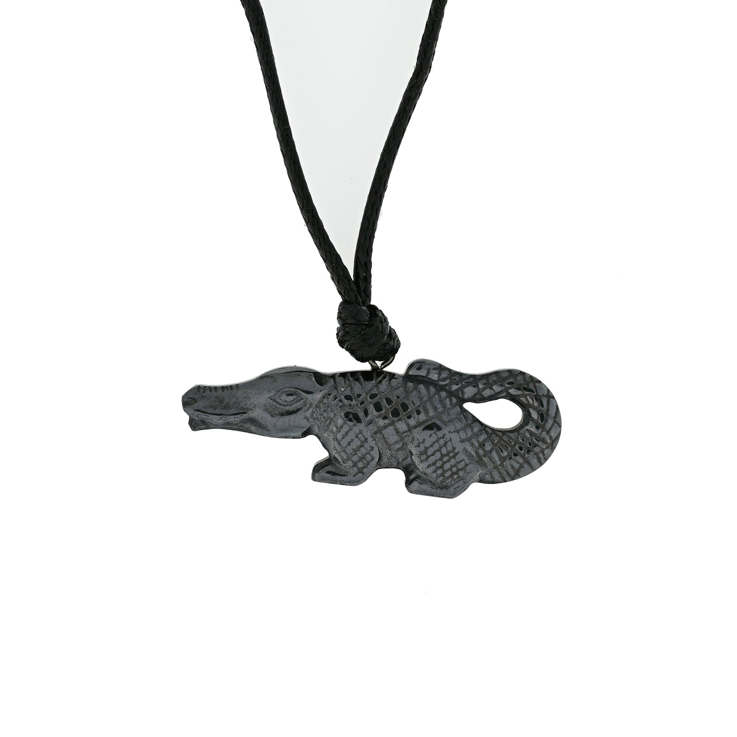 Iron Ore Crocodile Pendant