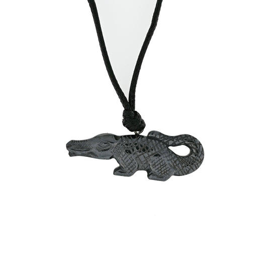 Iron Ore Crocodile Pendant
