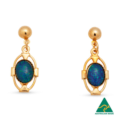 Naomi Gold Opal Earrings