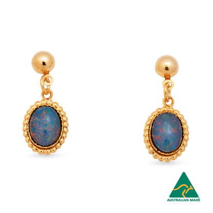 Samantha Gold Opal Earrings
