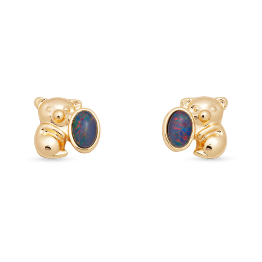 Opal Triplet Koala Earring Boxed