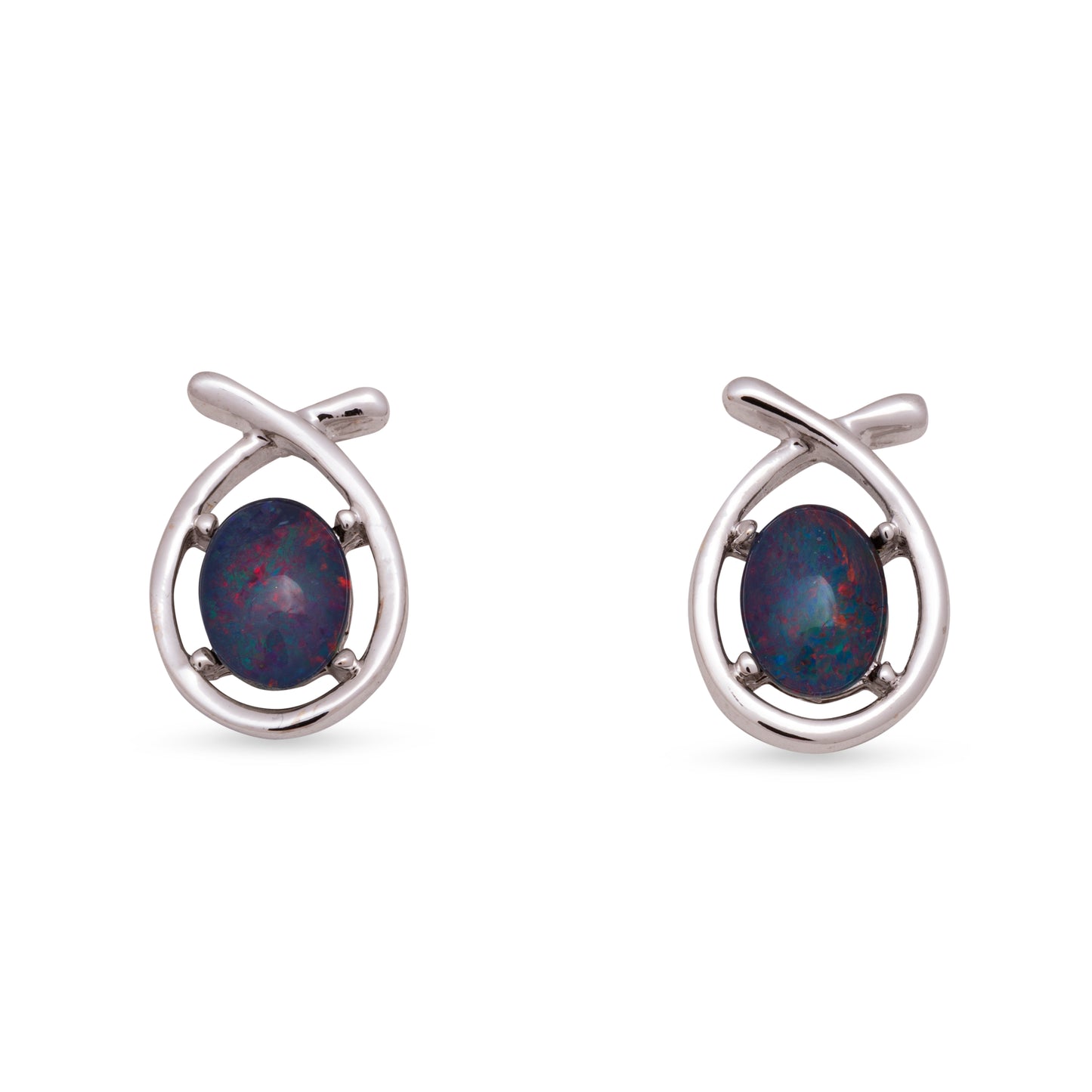 Julia Silver Opal Earrings