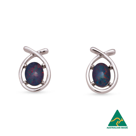 Julia Silver Opal Earrings
