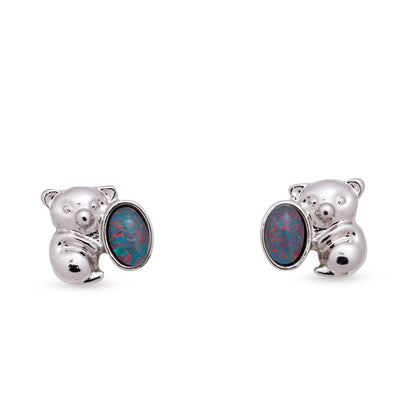Opal Triplet Koala Earring Boxed