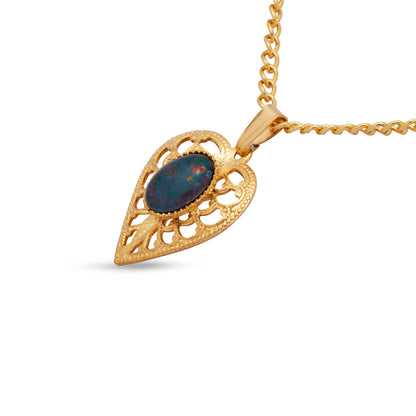 Gemma Gold Opal Pendant