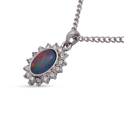 Opal Triplet Pendant Boxed