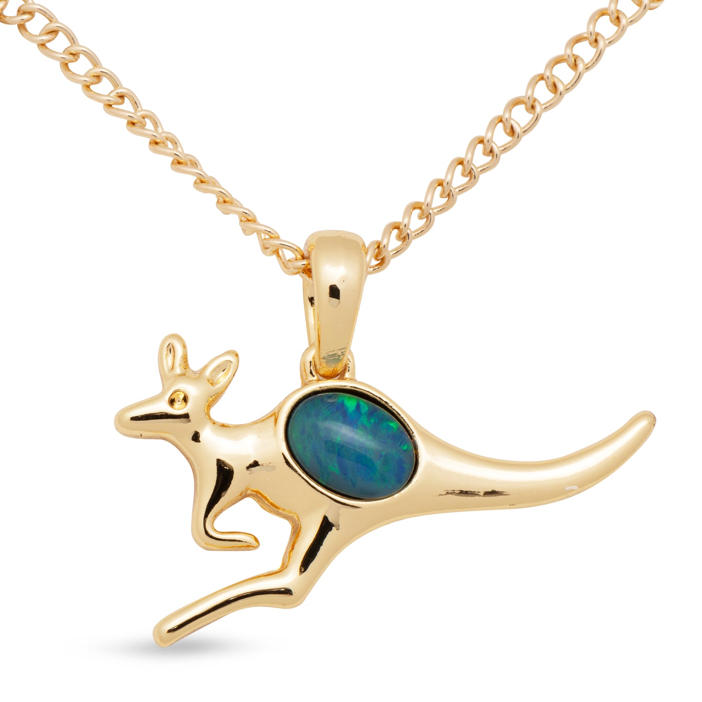 Opal Triplet Kangaroo Pendant Boxed