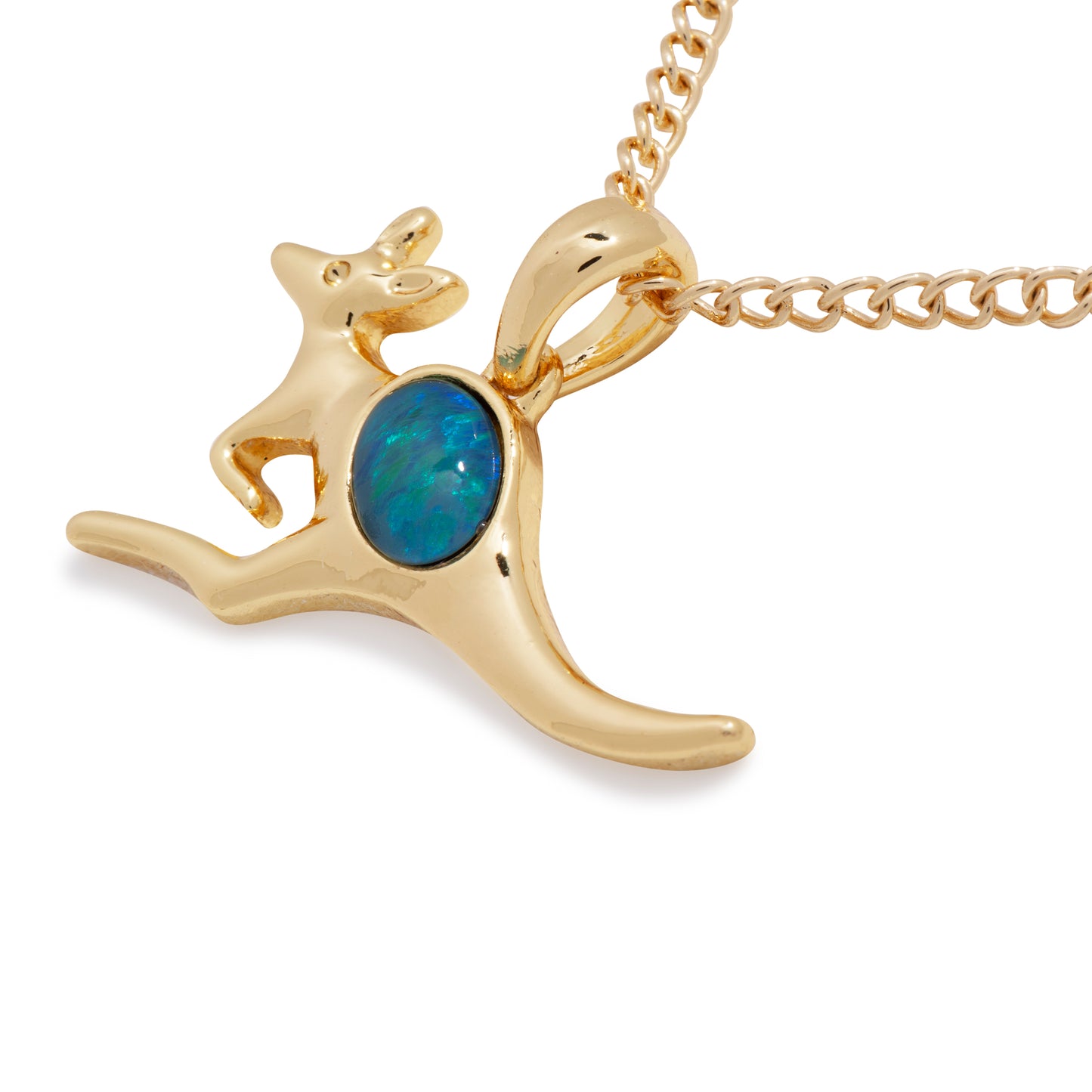 Opal Triplet Kangaroo Pendant Boxed