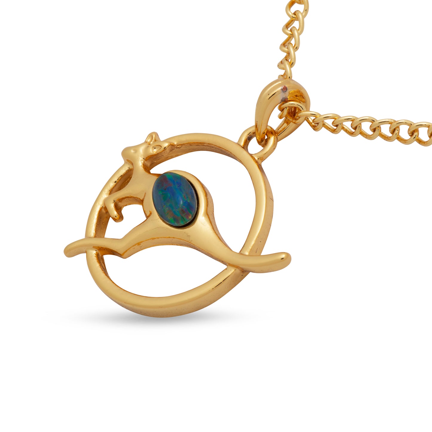 Opal Triplet Kangaroo Pendant Boxed
