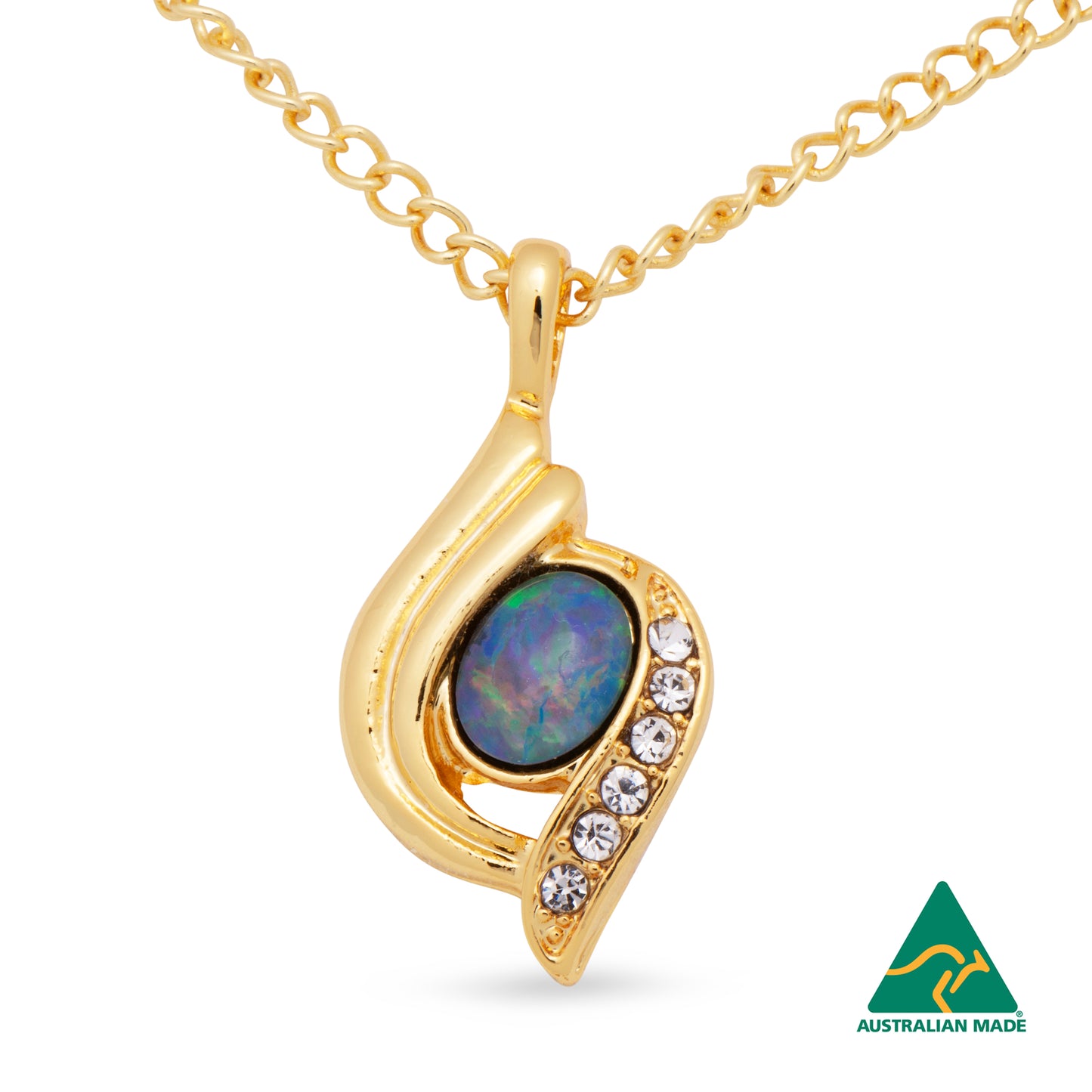 Opal Triplet Pendant Boxed
