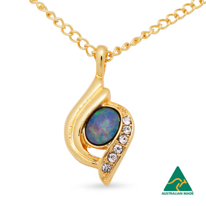 Opal Triplet Pendant Boxed