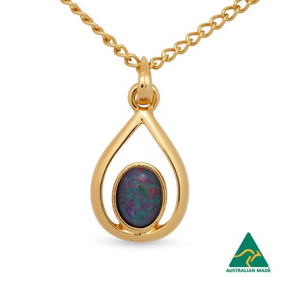 Opal Triplet Pendant Boxed