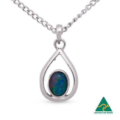 Opal Triplet Pendant Boxed