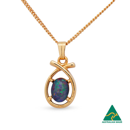 Julia Gold Opal Pendant
