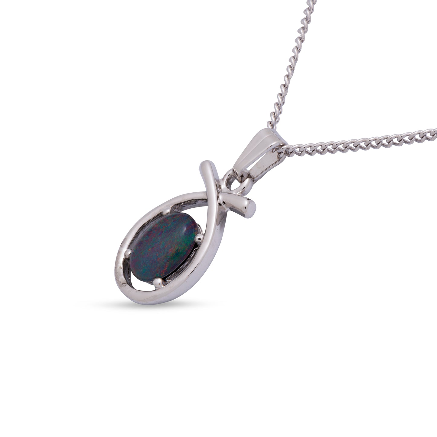 Julia Silver Opal Pendant
