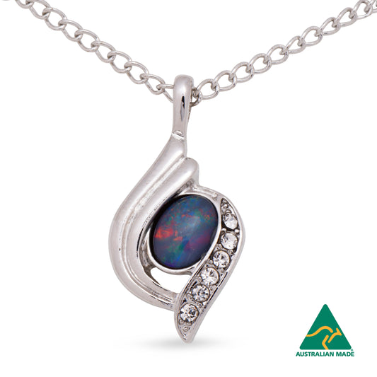 Elle Silver Opal Pendant
