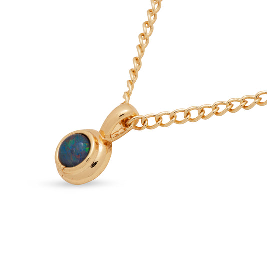 Kylie Gold Petite Opal Pendant