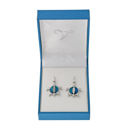 Paua Shell Turtle Earrings