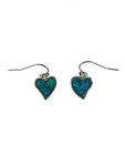 Paua Shell Heart Earrings