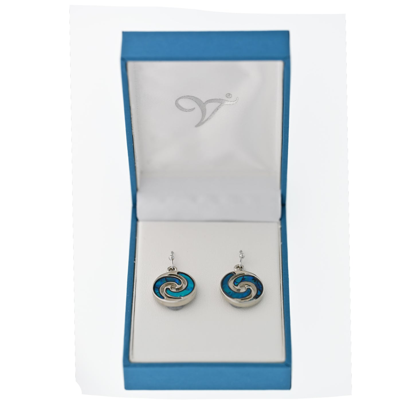 Paua Shell Round Earrings