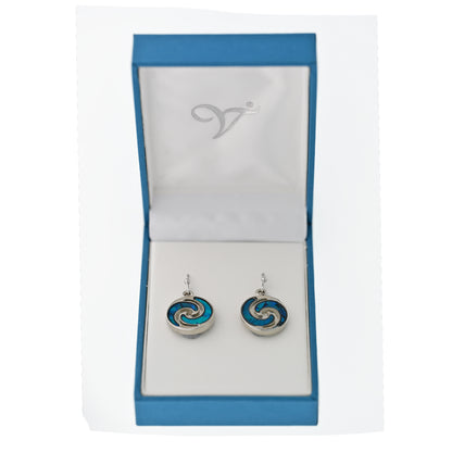 Paua Shell Round Earrings