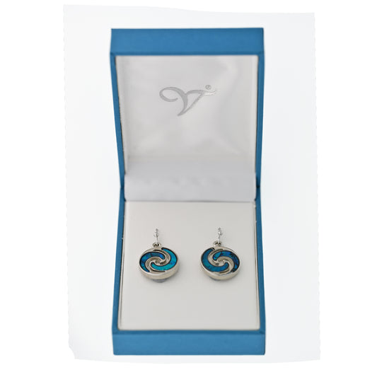 Paua Shell Round Earrings