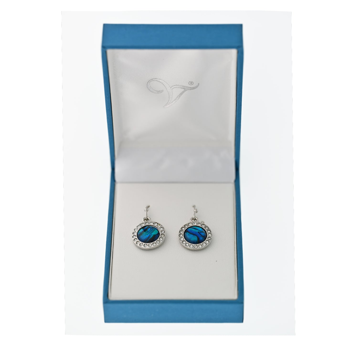 Paua Shell Diamante Earrings