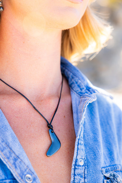 IRON ORE BOOMERANG PENDANT