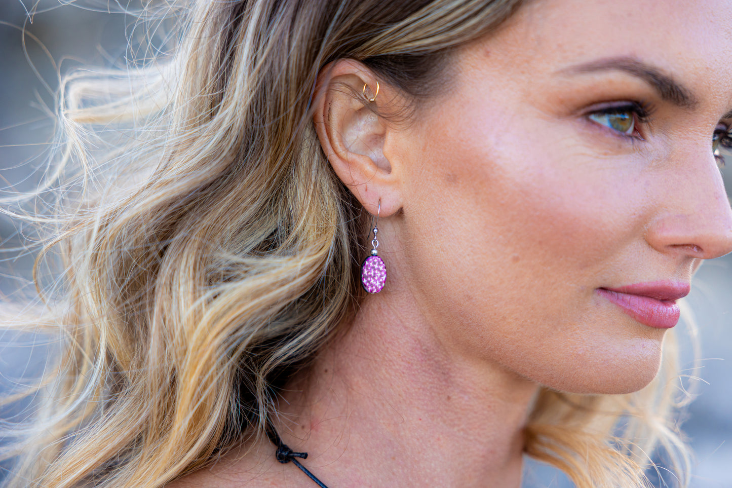 Iron Ore Earrings Oval