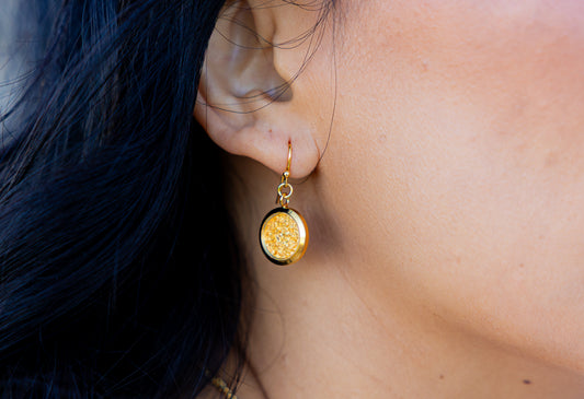 Gold Filled Earrings Round On Hook