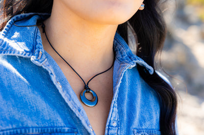 IRON ORE ROUND AGOGO PENDANT