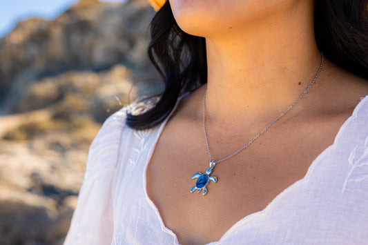 Paua Shell Turtle Pendant