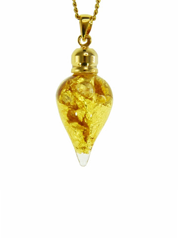 Glass Gold Cone Shape Pendant
