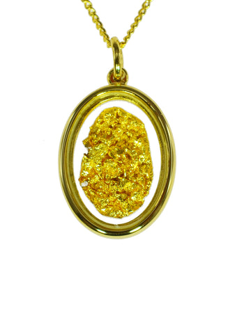 Gold Filled Oval Pendant