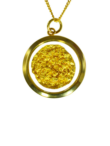 Gold Filled Large Round Pendant