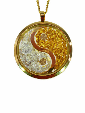 Gold Pendant Large Yin Yang