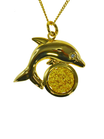 Gold Pendant Dolphin