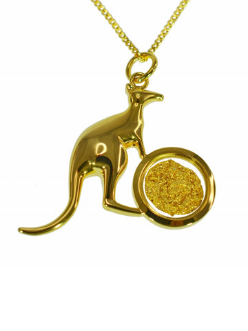 Gold Pendant Kangaroo