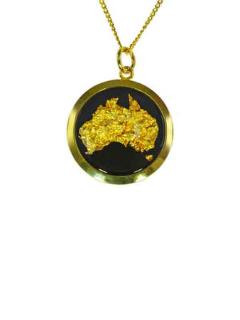 Gold Leaf Australia Pendant