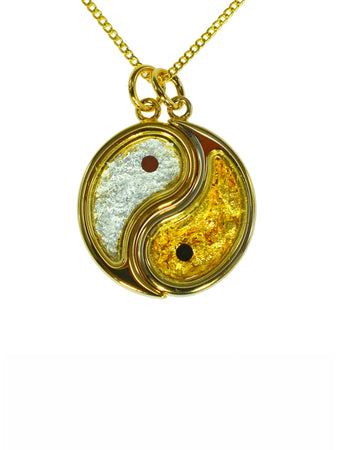 Gold Pendant Yin Yang 2 Part