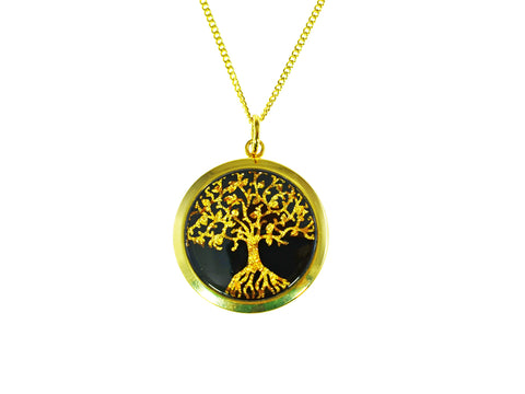 Gold Leaf Pendant Tree Of Life