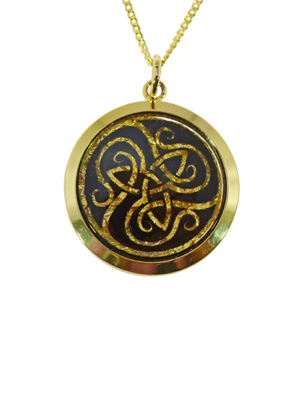 Gold Celtic Warrior Shield Pendant, From Ireland | My Irish Jeweler