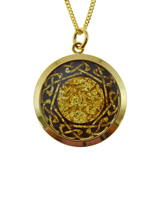 Gold Pendant Celtic Ring