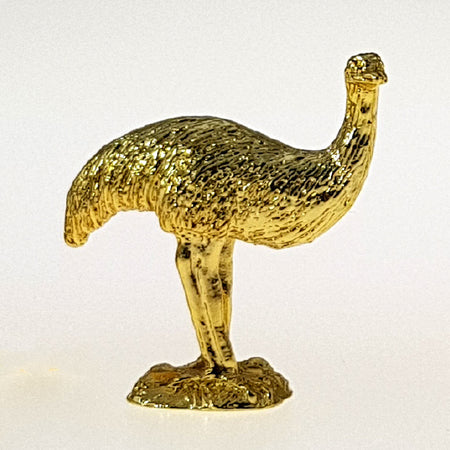 Gold Plated Figurine - Emu In Pouch