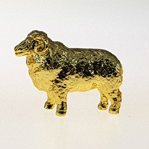 Gold Plated Figurine - Ram In Pouch